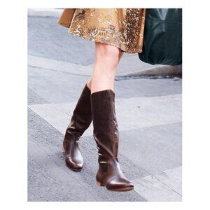 Frye Jillian Pull On Boots Tall Leather Riding Classic Timeless Fall Winter - 10